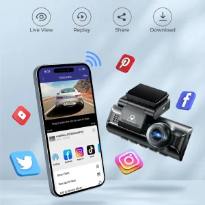 Upgrade AZDOME M550 Pro Car DVR Dash Cam 4K 5.8Ghz WiFi 2/3 Cameras Front/Cabin/Rear Cam GPS Night Vision Parking Monitor داش كا