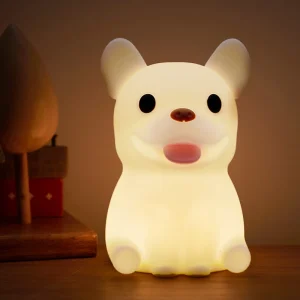 1pc Bulldog nightlight Room decorative light Bedroom ambiance light LED light couples clap light Cute animal lamp Sleep light