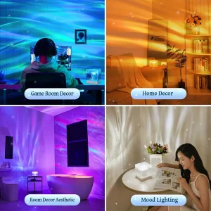 New Northern Light Starry Sky Projector Lamp Ocean Projector Lamp Bar Party Atmosphere Light Decoration Night Light Holiday Gift