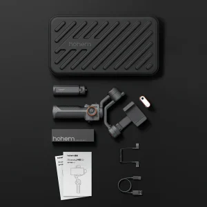 Hohem-iSteady M6 Kit Gimbal for Smartphone, 3-Axis Gimbal, AI Tracker, Fill Light, for iPhone 15 Pro Max and Android Stabilizer