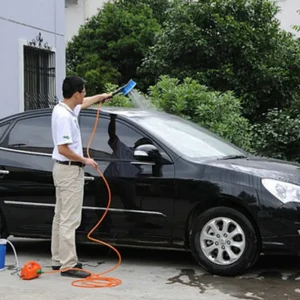 Long Handle Car Wash Cleaning Brush Retractable Water Flow Switch Foam Bottle Car Cleaning Detailing Auto Washing Tools