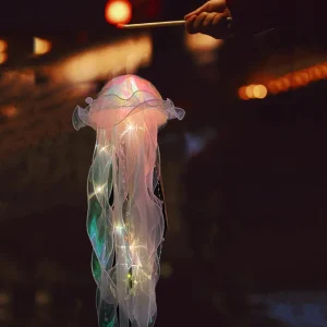 22*55cm Colorful Jellyfish lantern Ocean Animals Happy Under The Sea Theme Birthday Party Decor Jellyfish lantern Photo Props