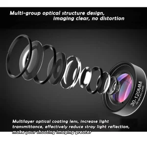 Mobile Phone Fill Light 10X Macro Lens Portable Phone Selfie Lamp LED Ring Flash Tri-color Light for Smartphone Fine Shooting