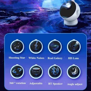 Romantic Gifts 3D Galaxy Star Projector Night Lights Rotate Home Planetarium Starry Sky Projector Night Lamp Kids Room Decor