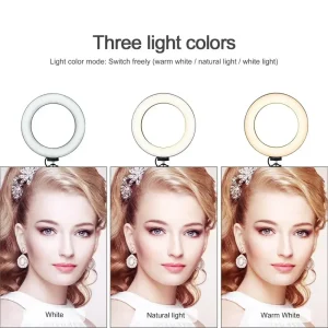 2024 Selfie Ring Light With Flexible Mobile Phone Holder Lazy Bracket Desk Lamp LED For Youtube Live Stream Office Kitchen Stand