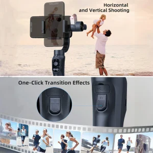 F10pro Max Gimbal Stabilizer for iPhone, 3-Axis Phone Gimbal with AI Tracking Sensor, Gimbal with Focus Wheel for iPhone/Android