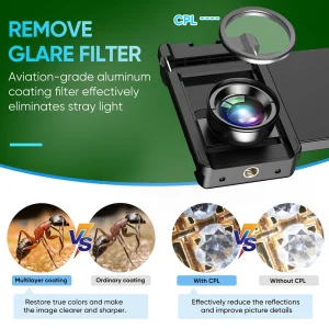 APEXEL 10X Macro Lens Kit 100mm New Upgrated Phone Camera Lente With CPL Filter for iPhone 14Pro Max Samsung Android Smartphones