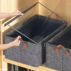 With Transparent Clothes Storage Box Drawers Lid Bedroom For Underwear Organizer T-Shirt Pants Organizer Wardrobe Storage