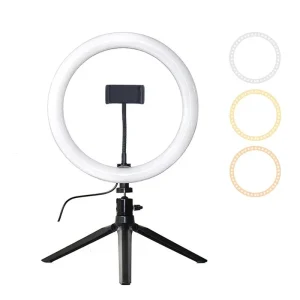 2024 Selfie Ring Light With Flexible Mobile Phone Holder Lazy Bracket Desk Lamp LED For Youtube Live Stream Office Kitchen Stand