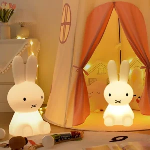 Cute Lighting Rabbit Mood Light LED Desk Lamp Cute Cartoon Children's Gift Bedroom Bedside Light Living Room Floor Light