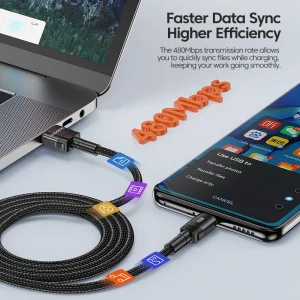 Toocki 100W 6A USB C Fast Charging Data USB Cable Type C For Huawei Honor Oneplus Realme Xiaomi Samsung USB A To C Phone Cord