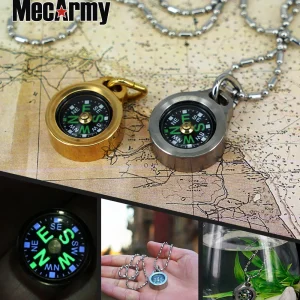 MecArmy Brass CMP Compass direction identity Compass Outdoor Compass with Lanyard - may be worn as a pendant