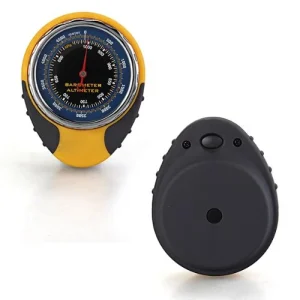 4 in 1 Compass Barometer Thermometer With Carabiner Camping Hiking