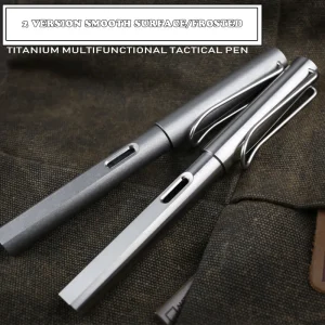 High Quality Titanium TC4 Tactical Pen 2-In-1 Fountain Ink Pen Self Defense Business Pen EDC Tool Gift Dropshipping