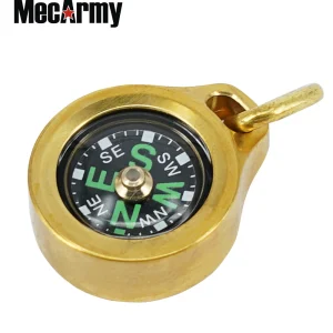 MecArmy Brass CMP Compass direction identity Compass Outdoor Compass with Lanyard - may be worn as a pendant