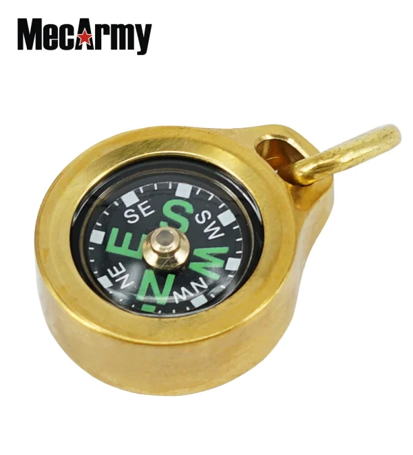 MecArmy Brass CMP Compass direction identity Compass Outdoor Compass with Lanyard - may be worn as a pendant