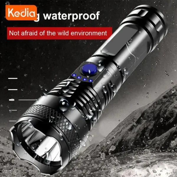 Ultra Powerful Flashlight 3000ma Waterproof Lantern Three Modes For Hunting Cycling Climbing Usb Rechargeable Light Portable