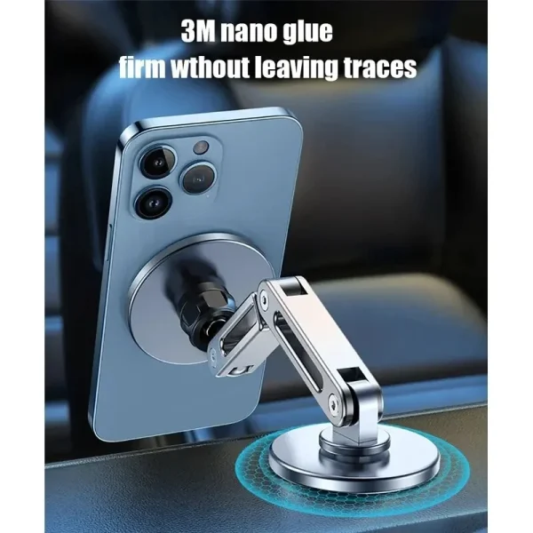 Magnetic Suction Mobile Phone Holder Is Suitable For Tesla Macsafe Suspended Screen Cars With 360 Degree Rotating Aluminum Alloy