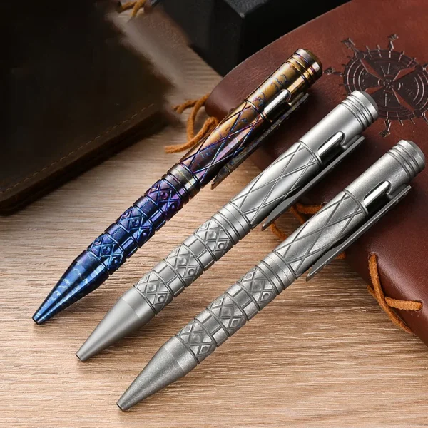 Titanium Alloy Tactical Pen Multifunctional Window Breaker EDC Tool Luxurious Signature Writing Pen Gift with Box Father Friend