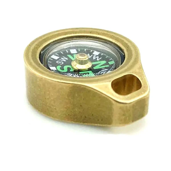 Brass Compass Outdoors Emergency Survival EDC Camping Hiking Pocket Portable Navigation for Outdoor Act Keychain