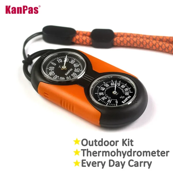 KANPAS Outdoor Carry-on Thermometer and compass set/Quality Thermohygrometer for Outdoors/outdoor companion/THY-25/THA-25