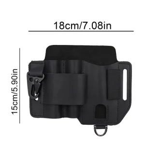 EDCs Organizer Sheath Leather EDCs Tool Holster Multitool Sheath High Capacity Cowhide Holster For Knives Car Key