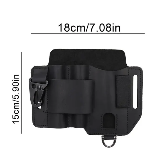 EDCs Organizer Sheath Leather EDCs Tool Holster Multitool Sheath High Capacity Cowhide Holster For Knives Car Key