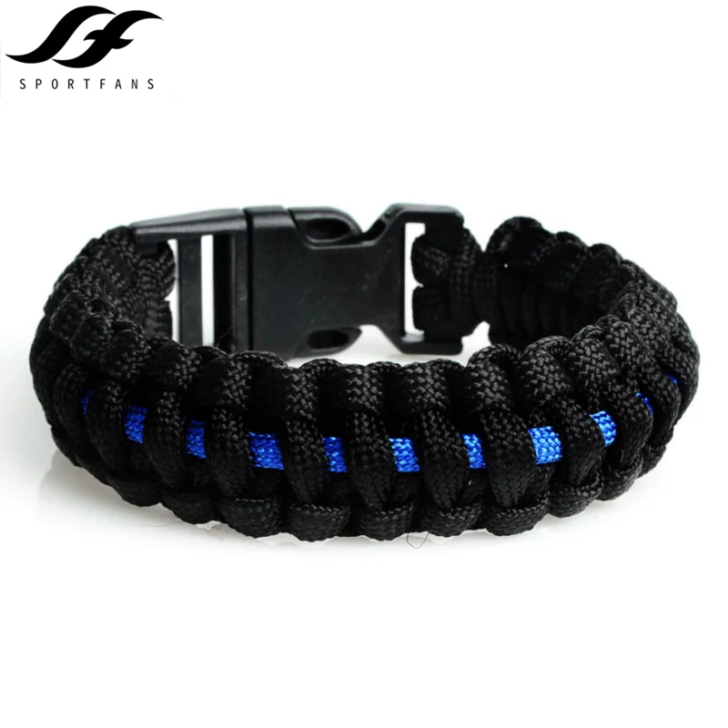 Police Paracords Outdoor Survival Multifunctional Braided Bracelet Camping Emergency Hand Rope Bracelet Camping Hiking