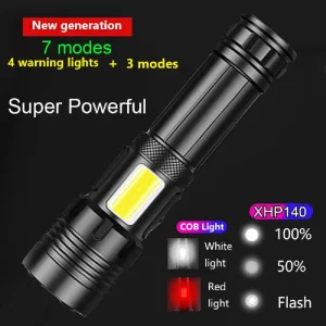 19000LM XHP140 300W Led Most Powerful Flashlight 18650 XHP50 USB Rechargeable High power Torch light 10000MAh Tactical Lantern