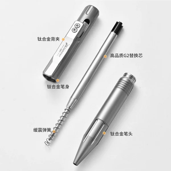 TC4 Titanium Window Breaking Tactica Pen Mini Self Defense Outdoor Camping Portable EDC High-end Signature Pen For Women's