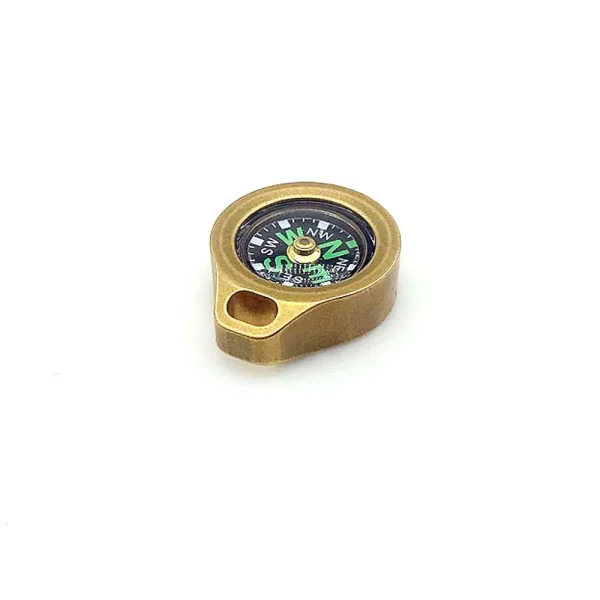 Brass Compass Outdoors Emergency Survival EDC Camping Hiking Pocket Portable Navigation for Outdoor Act Keychain