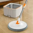 Spin Mop Water Separation 360 Cleaning with Bucket Microfiber Cloth No Hand-Washing Floor Floating Mop Household Cleaning Tools